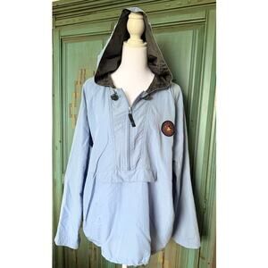 Y2K Disney Mickey Unlimited Blue Hooded Anorak Windbreaker Women’s XL